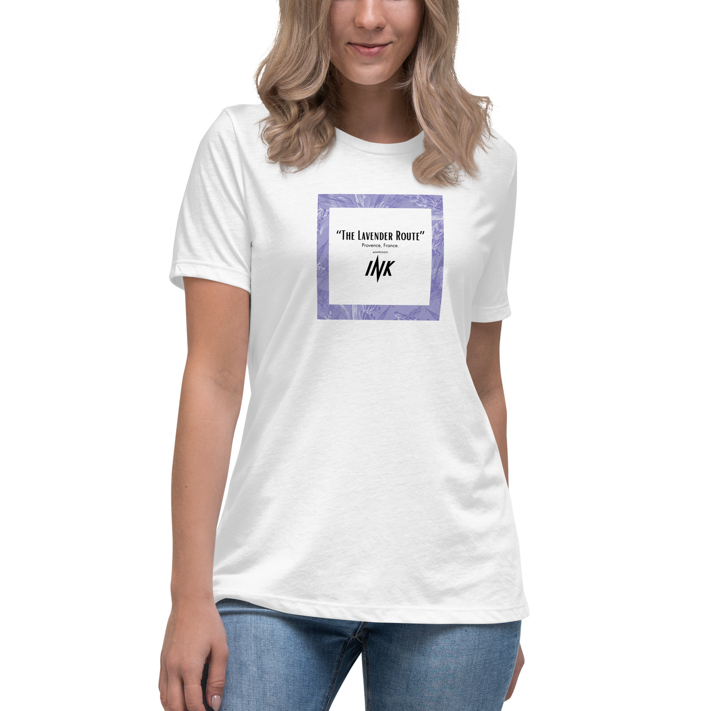 “The Lavender Route” motif Premium Comfort Women's Relaxed Tee