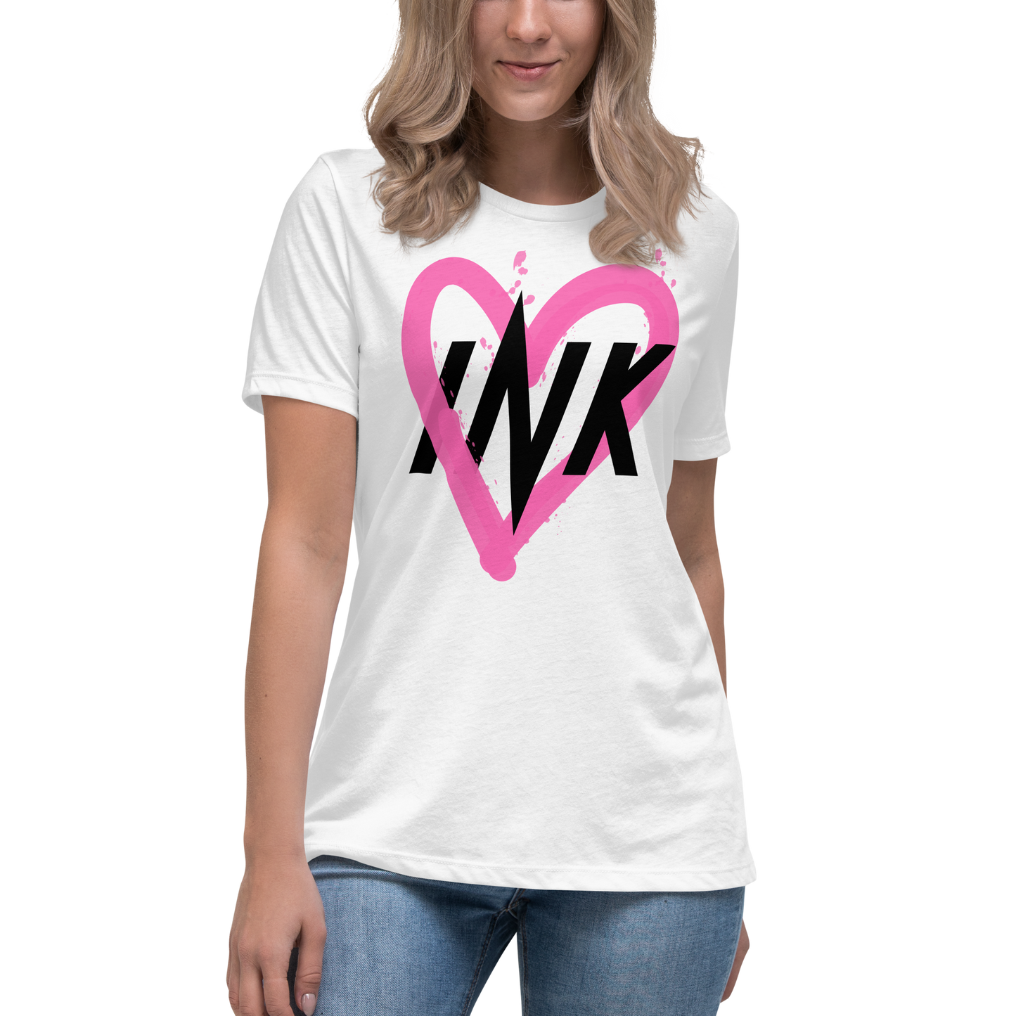 Premium Comfort Women's Relaxed Tee with "Ink Heart" Iconic motif