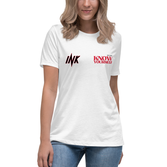 Premium Comfort Women's Relaxed Tee with "Know Yourself" design