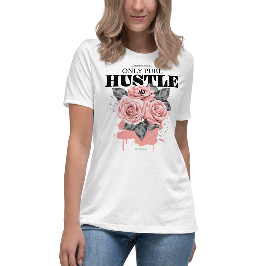 Premium Comfort Women's Relaxed Tee with "Only Pure Hustle" motif