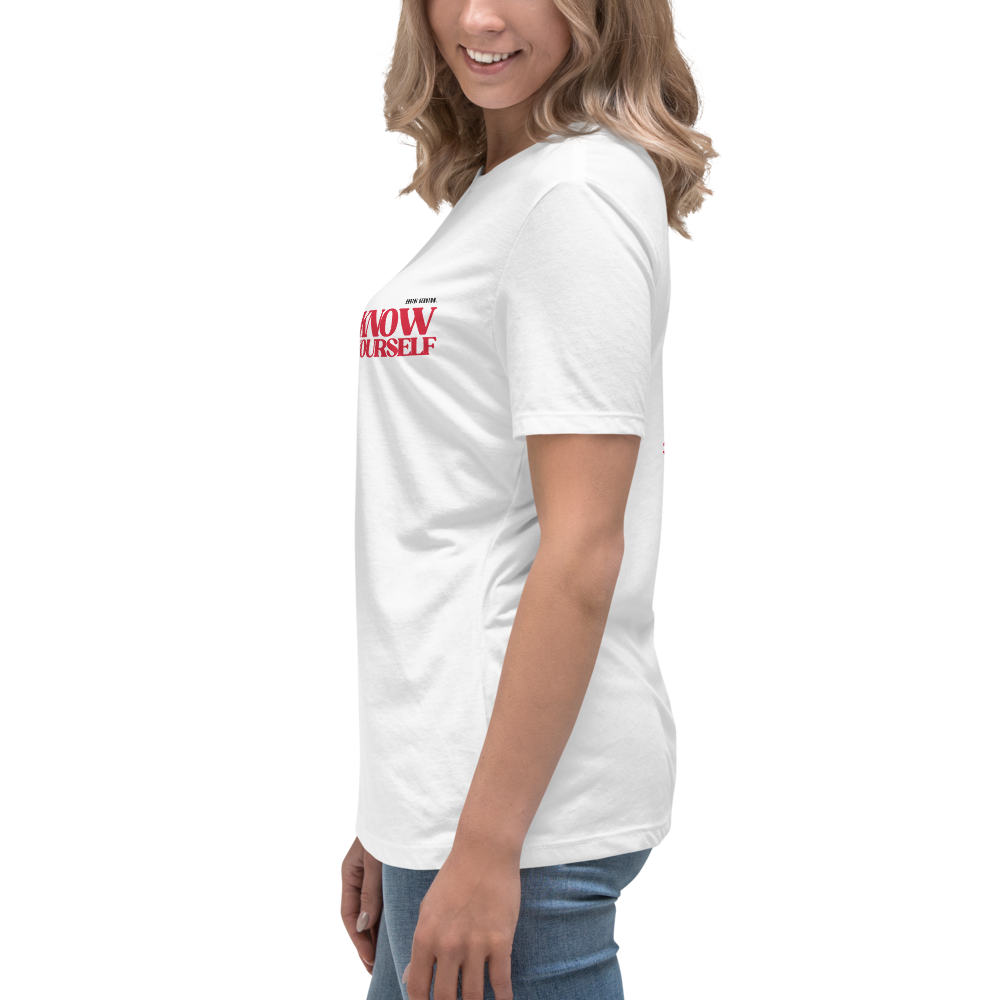 Premium Comfort Women's Relaxed Tee with "Know Yourself" design