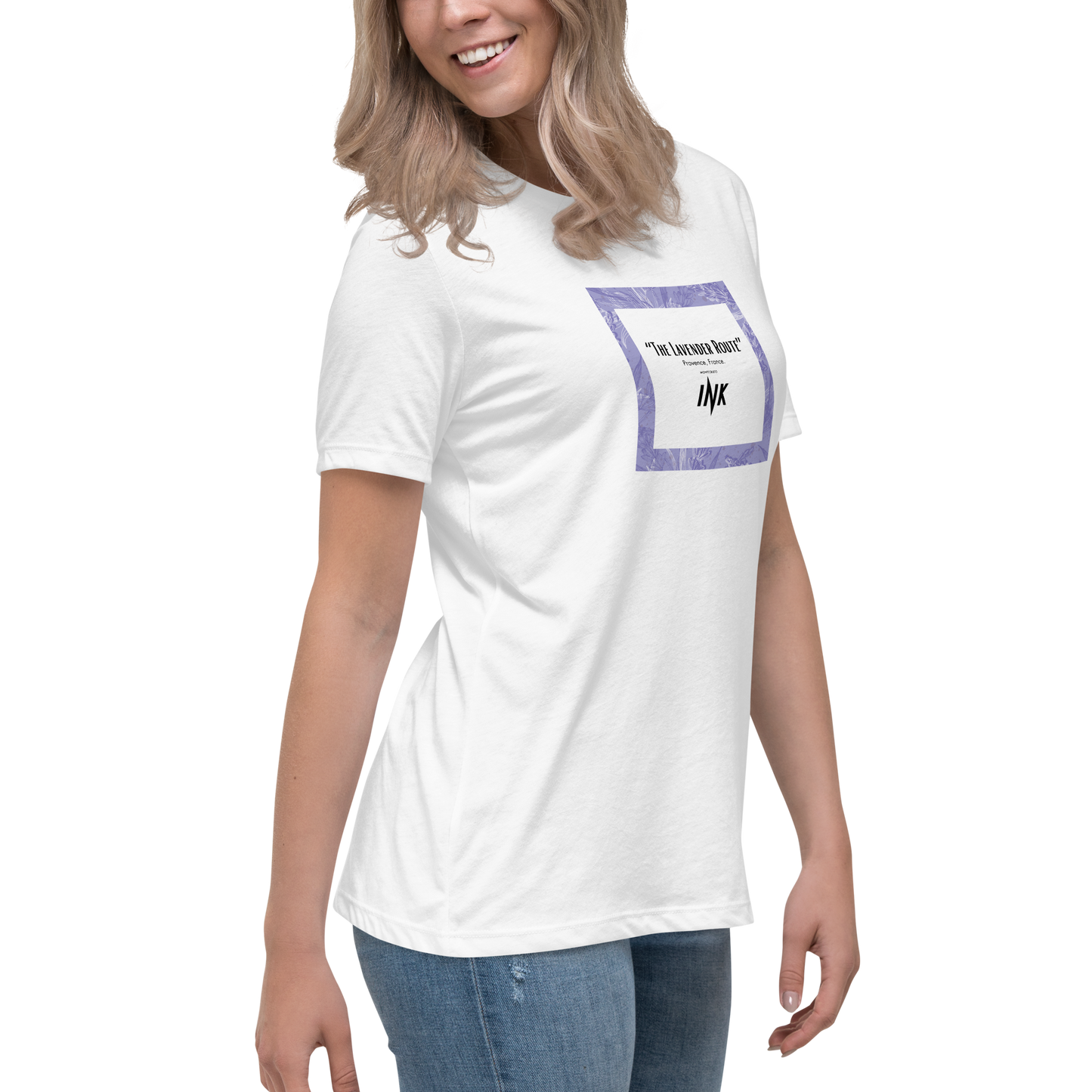 “The Lavender Route” motif Premium Comfort Women's Relaxed Tee